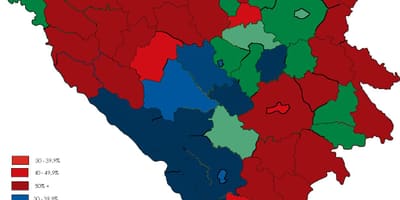 Bosnië religie kaart