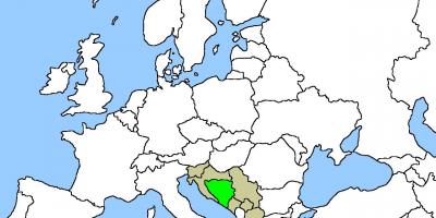 Kaart van Bosnië op locatie 