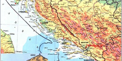 Kaart van medjugorje in Bosnië-Herzegovina